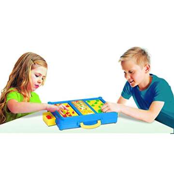 MUKIKIM Scramble - Shape Matching Family Board Game! Sorting Shapes Fast Before The Time is Up & Pieces Pop Out! Play Solo/with Friends. 12-Shape Junior Version Plates Included!