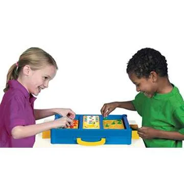 MUKIKIM Scramble - Shape Matching Family Board Game! Sorting Shapes Fast Before The Time is Up & Pieces Pop Out! Play Solo/with Friends. 12-Shape Junior Version Plates Included!