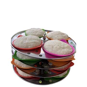 Silicone Idli Liners Set of 16 for Easy Cooking