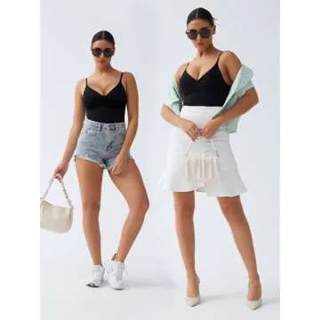 SHAPERX Bodysuit for Women Tummy Control Shapewear Seamless Sculpt Body Shaper with Removable Pads,SZ5015-Black-L/XL