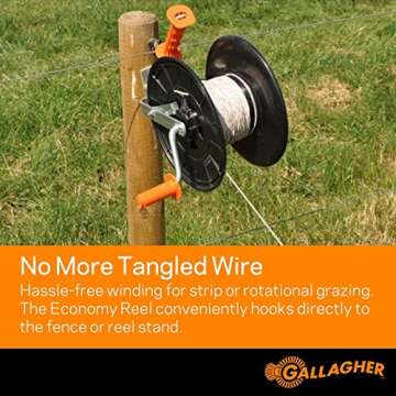 Gallagher Electric Fence Reel Durable & Compact 1640' Storage