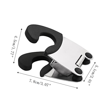 Ackron Silicone Pot Spoon Holder Set - 4 Pcs Black