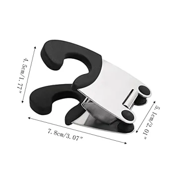 Ackron Silicone Pot Spoon Holder Set - 4 Pcs Black