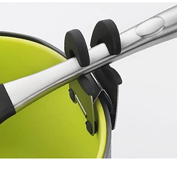 Ackron Silicone Pot Spoon Holder Set - 4 Pcs Black