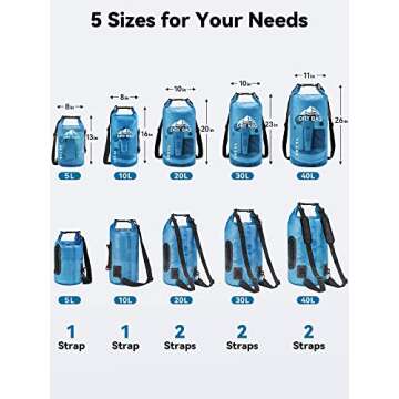 HEETA Dry Bag Waterproof for Women Men, Roll Top Lightweight Dry Storage Bag Backpack with Phone Cas...