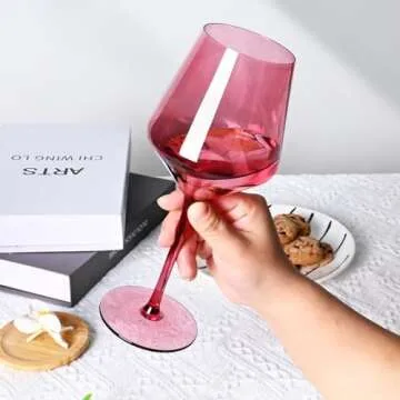Vibrant LUXULISH Colored Wine Glasses Set for Every Occasion