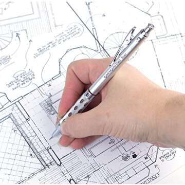 Pentel GraphGear 1000 Automatic Drafting Pencil (0.3mm), Black Accents, 1 Each (PG1013G)