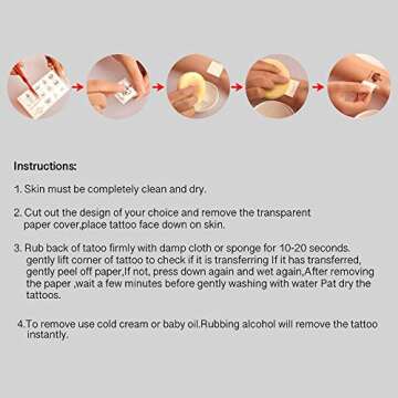 (Random Send T) Waterproof Gold and Silver Metallic Temporary Tattoos, Flash Fake Tattoo Stickers For Outdoor Body Arm Bracelets Decoration (1 Sheet)