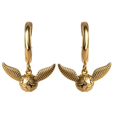 Harry Potter Golden Snitch Flash Plated Hoop Earrings