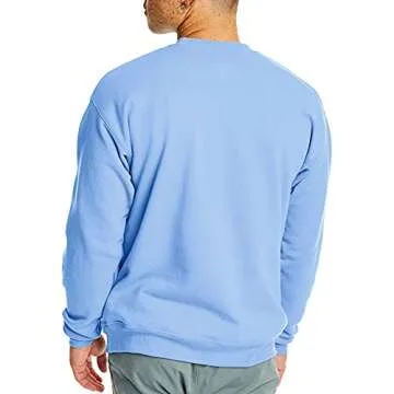 Hanes Men's EcoSmart Sweatshirt, Light Blue, 2XL