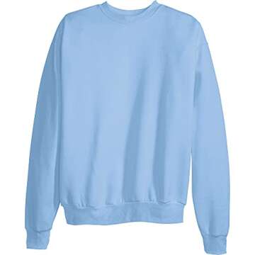 Hanes Men's EcoSmart Sweatshirt, Light Blue, 2XL