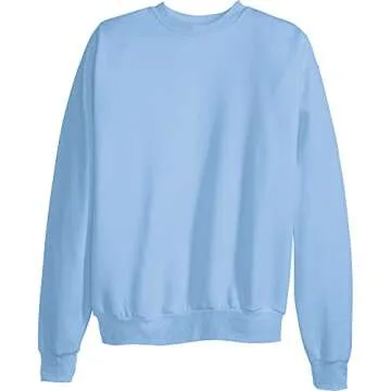 Hanes Men's EcoSmart Sweatshirt, Light Blue, 2XL