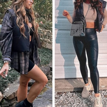 Stylish Women's Cropped Puffer Vest Jacket for Winter