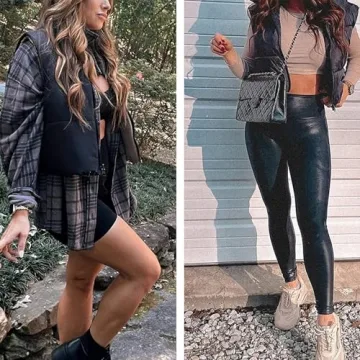 Stylish Women's Cropped Puffer Vest Jacket for Winter