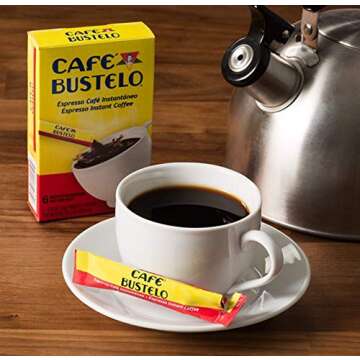 Café Bustelo Espresso Style Dark Roast Instant Coffee, 6 Count (Pack of 12)