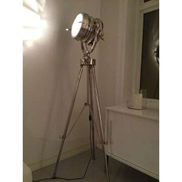 THOR INSTRUMENTS Hollywood 1950's Studio Vintage Design Industrial Tripod Floor Lamp Rustic Vintage ...