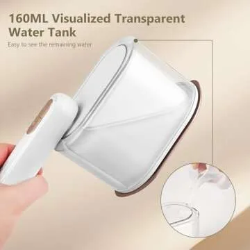 iRUNTEK Steamer for Clothes, Steamer and Iron 2 in 1, 30s Fast Heat-up, 1000W Strong Penetrating Steam, Removes Wrinkle, Portable Handheld Garment Steamer for Home and Travel, White