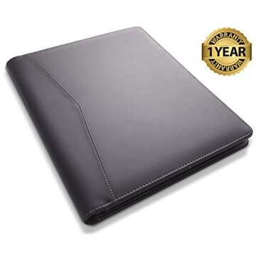 STYLIO Padfolio Portfolio Organizer Binder | Interview Resume Folder, Legal Document, Business Card ...