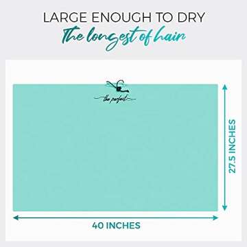 Microfiber Hair Towel Wrap for Women - Gift and Travel - Smooth like Silk - Curly, Wavy, Straight Hair Girls - Plopping Essential - Anti-Frizz, Fast Drying, Works Better than a Cotton T-Shirt