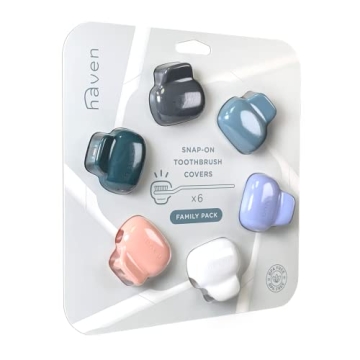 Haven Toothbrush Covers 6-Pack for Travel & Home Hygiene