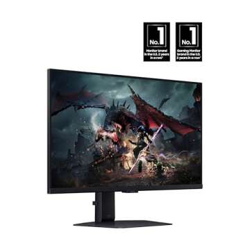 SAMSUNG 27-Inch Odyssey G50D Series QHD Fast IPS G-Sync Compatible Gaming Monitor, 1ms, VESA Display...