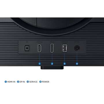 SAMSUNG 27-Inch Odyssey G50D Series QHD Fast IPS G-Sync Compatible Gaming Monitor, 1ms, VESA DisplayHDR 400, 180Hz, AMD FreeSync, Adjustable Stand, Eye Saver Mode, LS27DG500ENXZA, 2024