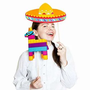 Fiesta Photo Booth Props - Vibrant Mexican Party Decor