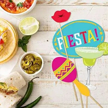 Fiesta Photo Booth Props - Vibrant Mexican Party Decor