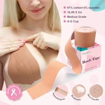 Hopkost Boob Tape & Nipple Covers for Large Breasts