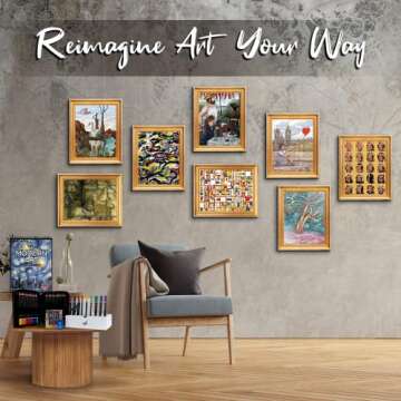 ColorIt Modern Art Adult Coloring Book for Stress Relief, 50 Drawings Inspired by Famous Paintings, ...