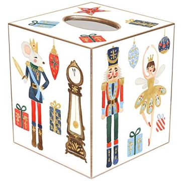 Marye-Kelley Nutcracker Tissue Box Cover for Holiday Decor