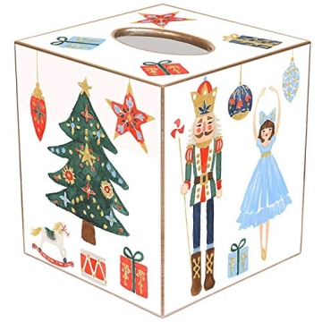 Marye-Kelley Nutcracker Tissue Box Cover for Holiday Decor