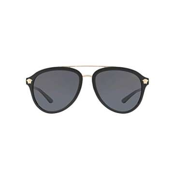 Versace Man Sunglasses Black Frame, Dark Grey Lenses, 58MM