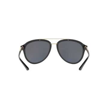 Versace Man Sunglasses Black Frame, Dark Grey Lenses, 58MM