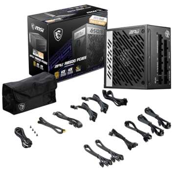 MSI MPG A850G PCIE 5.1 & ATX 3.1 Gaming Power Supply - Full Modular - 80 Plus Gold Certified 850W - 100% Japanese 105°C Capacitors - Compact Size - ATX PSU - 10 Year Warranty