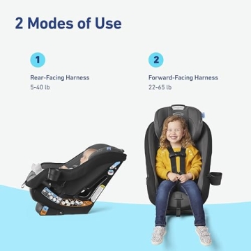 Graco Contender Slim Convertible Car Seat Lightweight Space-Saving