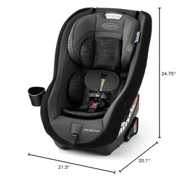 Graco Contender Slim Convertible Car Seat Lightweight Space-Saving