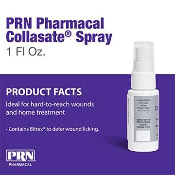 PRN Pharmacal Collasate Wound Spray with Bitrex - Post Operative Dressing & Wound Protection Collasa...