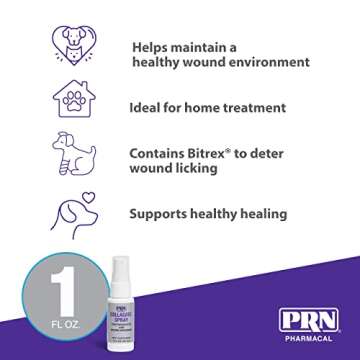 PRN Collasate Wound Spray - Pet Healing Solution - 1 Fl Oz