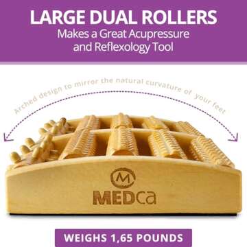 MEDca Pressure Point Therapy Massager - X-Large Dual Foot Massager Roller Feet, Arch and Heel Pain, Plantar Fasciitis Relief, Improve Circulation and Acupressure