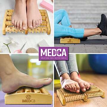 MEDca Pressure Point Therapy Massager - X-Large Dual Foot Massager Roller Feet, Arch and Heel Pain, Plantar Fasciitis Relief, Improve Circulation and Acupressure