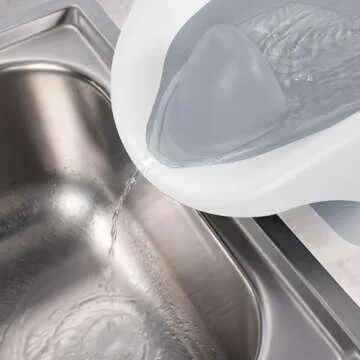 Summer Infant Clean Rinse Baby Bath Seat, Soft Support for Use on the Counter, Sink, or Bathtub, 3 Reclining Positions, Quick-Dry, Use from Birth to Sitting Up - Gray