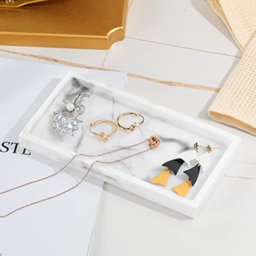 Elegant Luxspire Marble Bathroom Tray for Stylish Organization