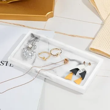 Elegant Luxspire Marble Bathroom Tray for Stylish Organization