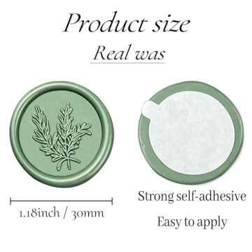25Pcs Wax Seal Stickers Handmade Envelope Seals Self Adhesive Wax Stickers for Wedding Party Invitat...