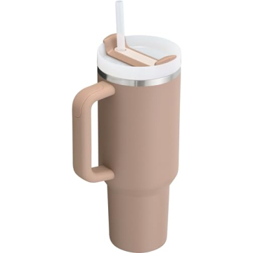 Stanley Quencher H2.0 Tumbler with Handle & Straw 40 oz | Twist On 3-Way Lid | Cupholder Compatible for Travel | Insulated Stainless Steel Cup | BPA-Free | Almond Rose