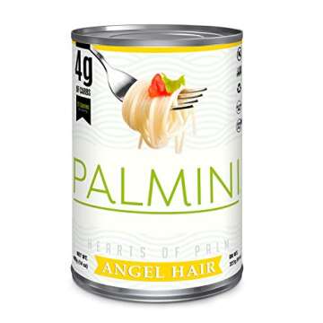 Palmini Angel Hair Pasta | Low-Carb, Low-Calorie Hearts of Palm Pasta | Keto, Gluten Free, Vegan, Non-GMO | As seen on Shark Tank | (14 Ounce Pouch-Pack of 6)