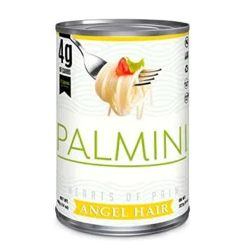 Palmini Angel Hair Pasta | Low-Carb, Low-Calorie Hearts of Palm Pasta | Keto, Gluten Free, Vegan, Non-GMO | As seen on Shark Tank | (14 Ounce Pouch-Pack of 6)
