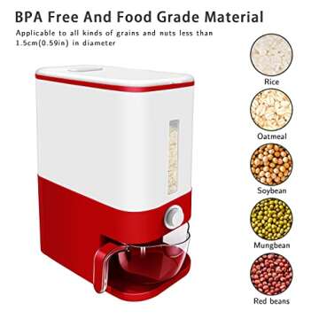Lenwi Rice Dispenser - BPA Free Food Storage Solution