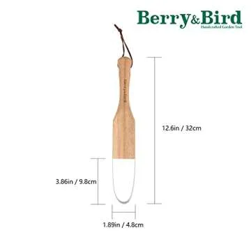 Berry&Bird Loop Weeder, 12.6-Inch Gardening Weed Cutter/Remover, Garden Weeding Scraper Tool with Wood Handle for Gardening, Lawn, Yard Work